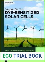 Dye-sensitized Solar Cells (GREEN – Alternative Energy Resources)