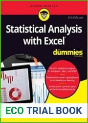 Statistical Analysis with Excel For Dummies, 5th Edition