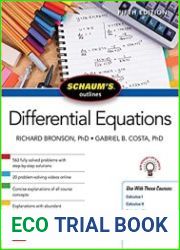 Schaum|s Outline of Differential Equations, Fifth Edition