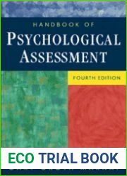 Handbook of Psychological Assessment