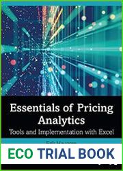 Essentials of Pricing Analytics Tools and Implementation with Excel