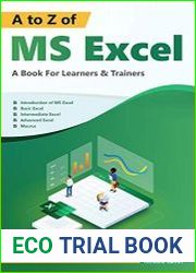 A To Z of MS EXCEL A Book For Learners & Trainers