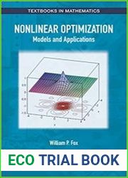 Nonlinear Optimization Models and Applications