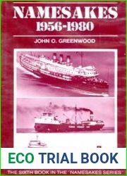Namesakes 1956-1980 A Quarter Century Photostory of Great Lakes Ships
