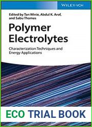 Polymer Electrolytes Characterization Techniques and Energy Applications