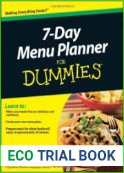 7-Day Menu Planner for Dummies