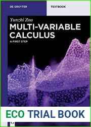 Multi-Variable Calculus A First Step (De Gruyter Textbook)