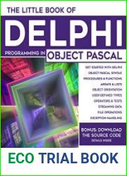 The Little Book Of Delphi Programming Learn To Program with Object Pascal