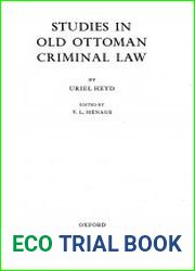 Studies in Old Ottoman Criminal Law