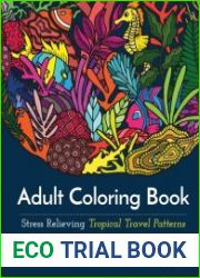Adult Coloring Book Stress Relieving Tropical Travel Patterns