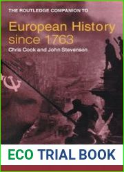 The Routledge Companion to European History Since 1763