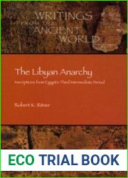 The Libyan Anarchy Inscriptions from Egypt|s Third Intermediate Period