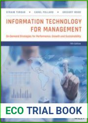 Information Technology for Management On-Demand Strategies for Performance, Growth and Sustainability, 11th Edition
