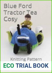 Blue Ford Tractor Tea Cosy Knitting Pattern