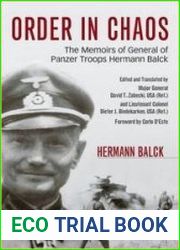 Order in Chaos The Memoirs of General of Panzer Troops Hermann Balck