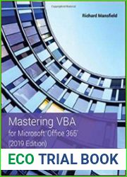 Mastering VBA for Microsoft Office 365 2019 Edition