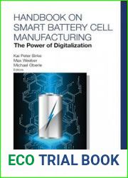 Handbook on Smart Battery Cell Manufacturing The Power of Digitalization
