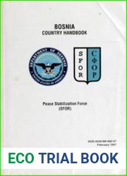 Bosnia Country Handbook Peace Stabilization Force (SFOR)