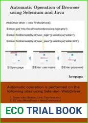 Automatic Operation of Browser using Selenium and Java