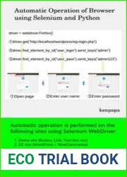 Automatic Operation of Browser using Selenium and Python