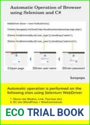 Automatic Operation of Browser using Selenium and C#