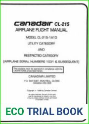 Canadair CL-215 Airplane Flight Manual