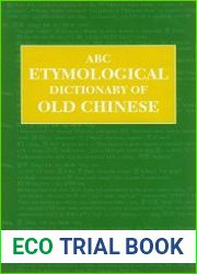 ABC Etymological Dictionary of Old Chinese