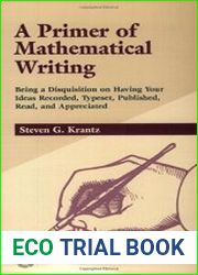 A Primer of Mathematical Writing