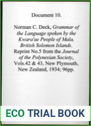 Grammar of the Language spoken by the Kwaraiae People of Mala, British Solomon Islands