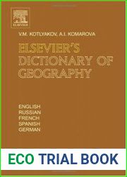 Elsevier|s Dictionary of Geography in English, Russian, French, Spanish and German