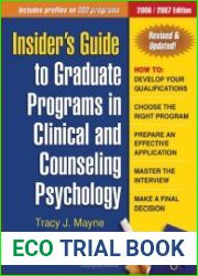 Insider|s Guide to Graduate Programs in Clinical and Counseling Psychology 2006/2007 Edition