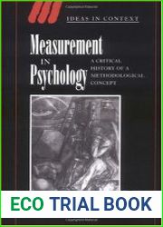 Measurement in Psychology A Critical History of a Methodological Concept