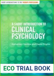 A Short Introduction to Clinical Psychology (Short Introductions to the Therapy Professions)