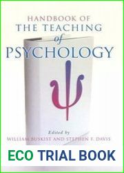 Handbook of the Teaching of Psychology