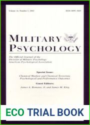 Chemical Warfare and Chemical Terrorism Psychological and Performance Outcomesa Special Issue of military Psychology