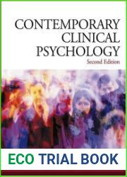Contemporary Clinical Psychology