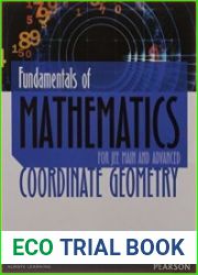 Fundamentals of Mathematics Coordinate Geometry, Second Edition