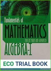 Fundamentals of Mathematics Algebra I, Second Edition
