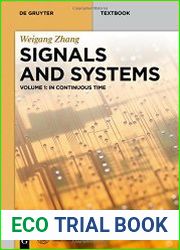Signals and Systems, Volume1 In Continous Time (De Gruyter Textbook)