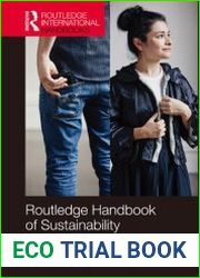 Routledge Handbook of Sustainability and Fashion