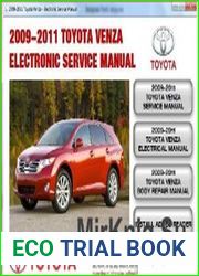 TOYOTA VENZA 2009-2011- ELECTRONIC SERVICE MANUAL