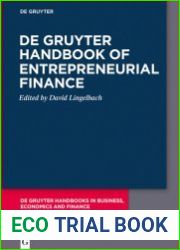 De Gruyter Handbook of Entrepreneurial Finance