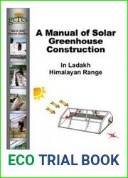 A Manual of Solar Greenhouse Construction