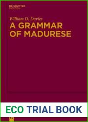 A Grammar of Madurese (Mouton Grammar Library [Mgl])