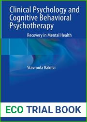 Clinical Psychology and Cognitive Behavioral Psychotherapy: Recovery in Mental Health