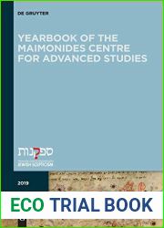 Yearbook of the Maimonides Centre for Advanced Studies. 2019