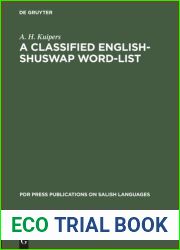 A Classified English-Shuswap Word-List