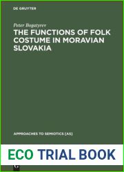 The Functions of Folk Costume in Moravian Slovakia