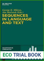 Sequences in Language and Text (Quantitative Linguistics vol. 69)