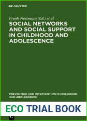 Social Networks and Social Support in Childhood and Adolescence